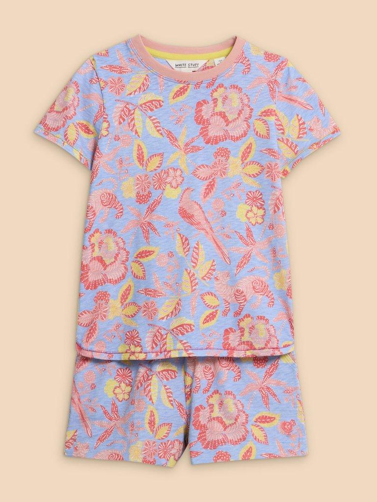 Girls PJ Set in BLUE MLT - FLAT FRONT