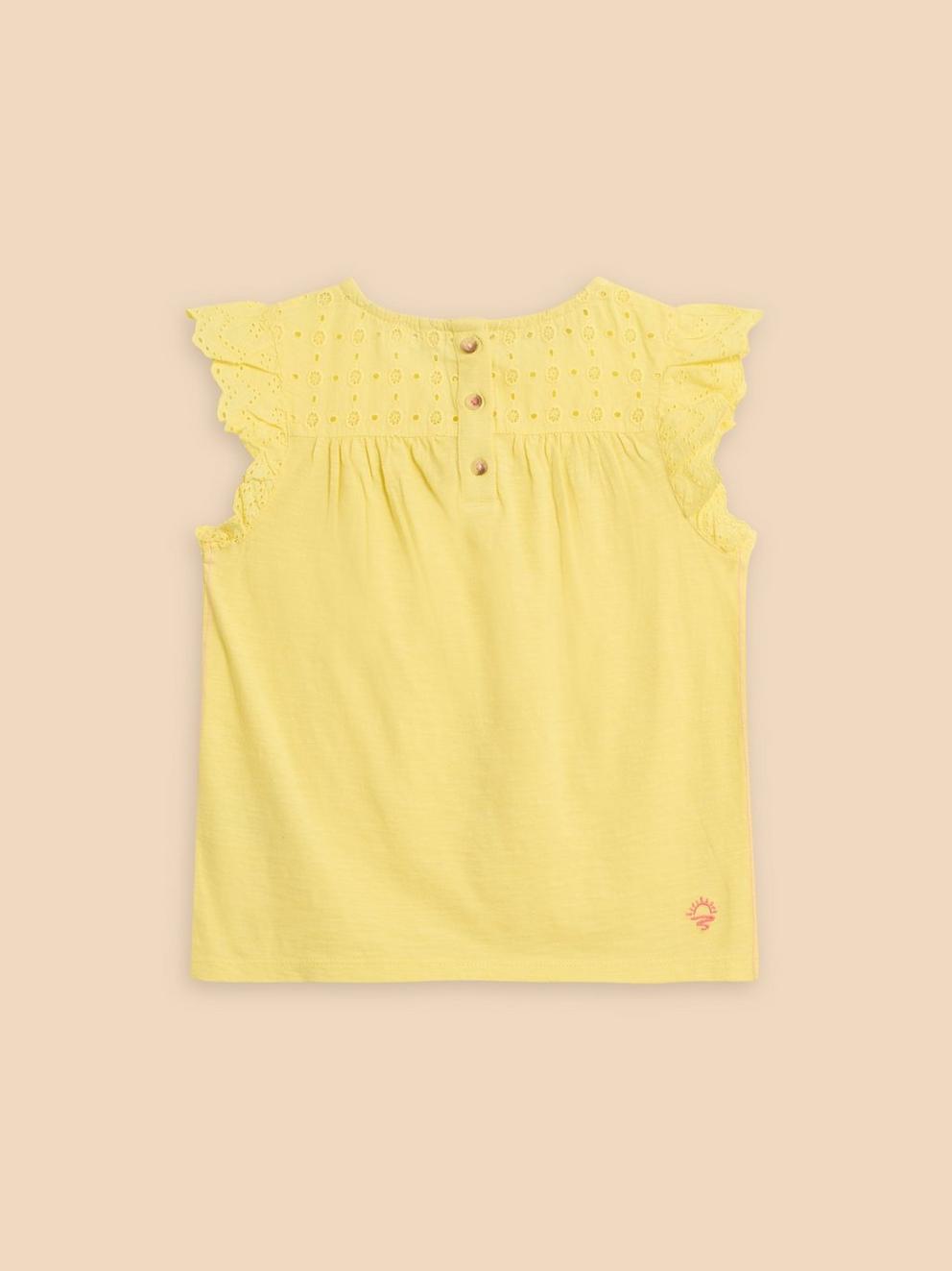 Broderie Top in BRT YELLOW - FLAT BACK