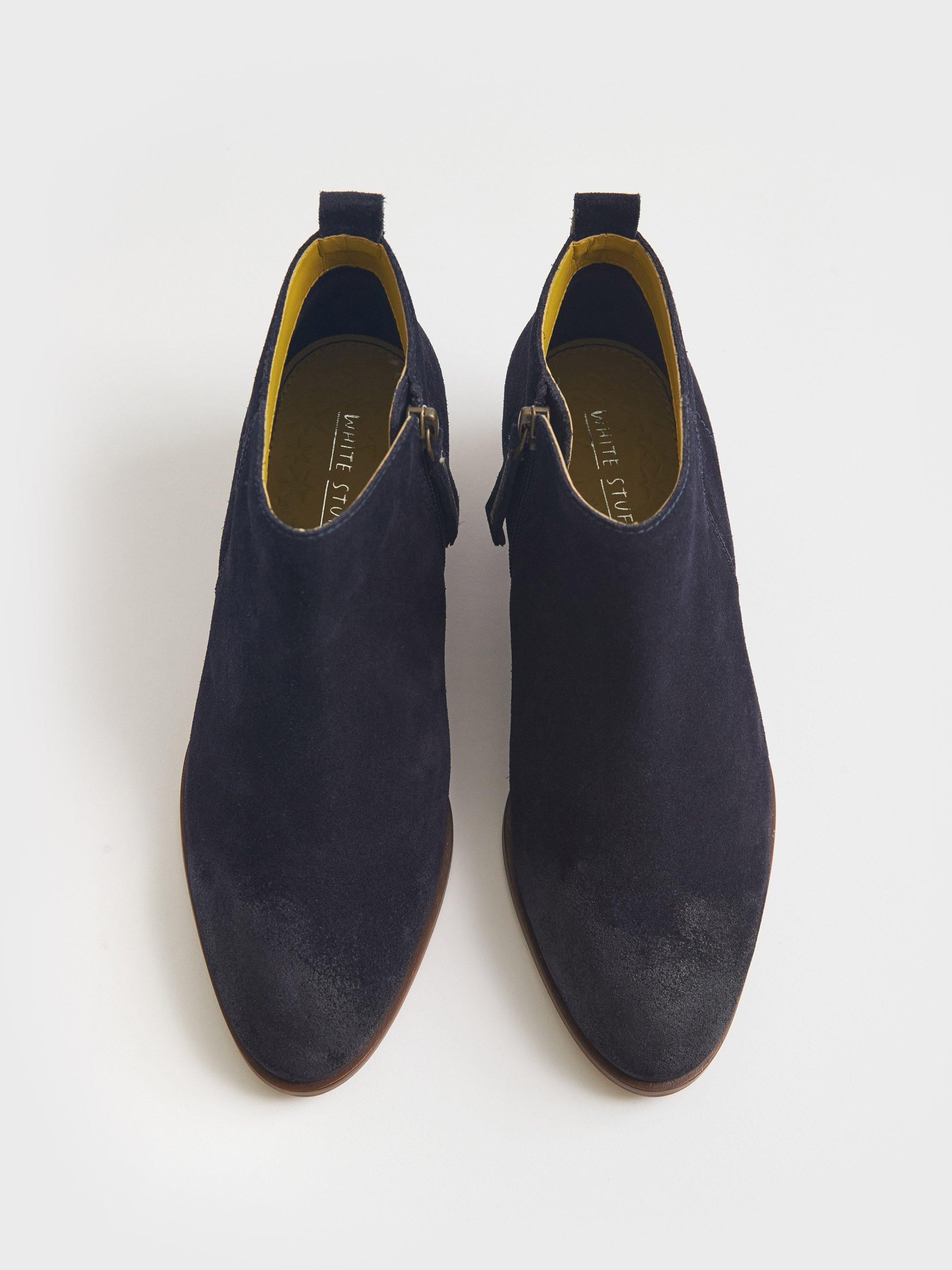 Willow Ankle Boot Suede in DARK NAVY - FLAT DETAIL