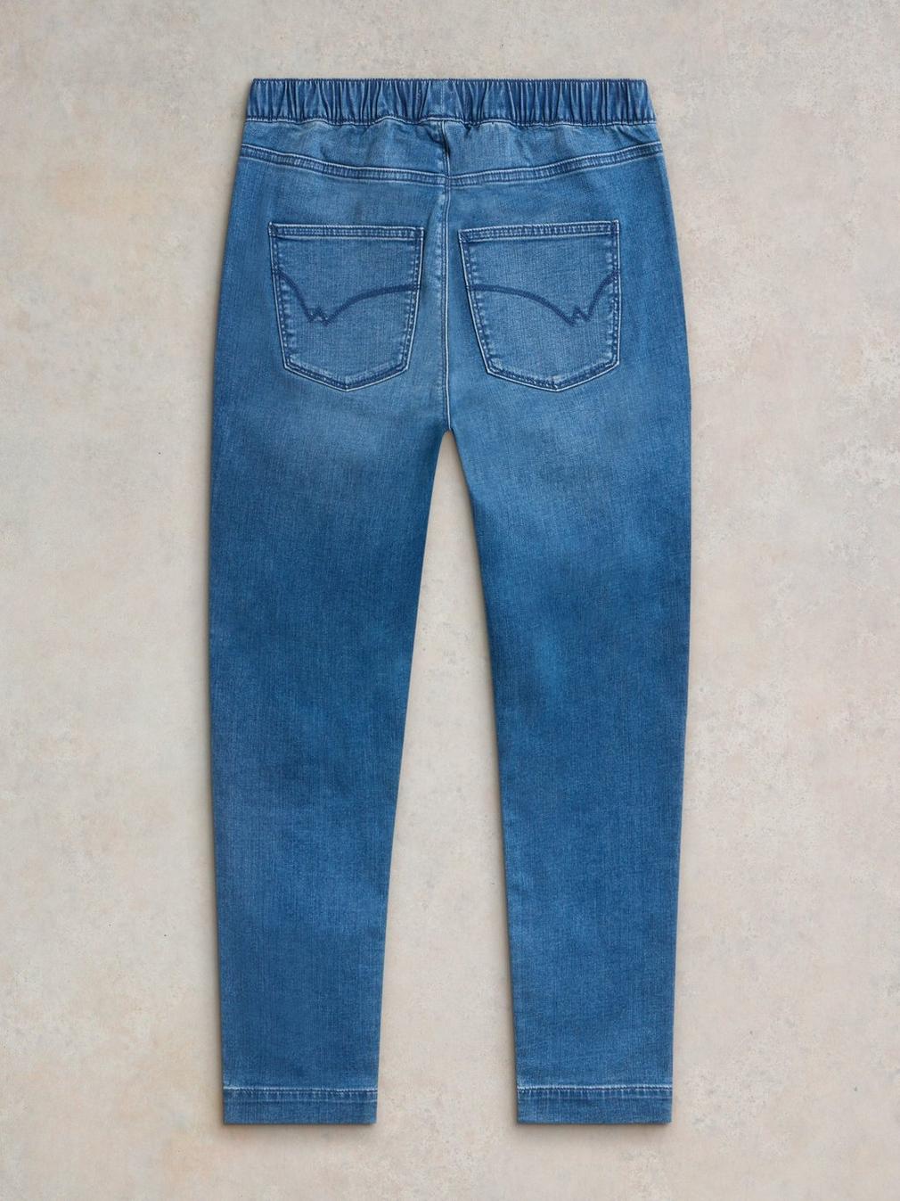 Cropped Janey Jegging in MID DENIM - FLAT BACK