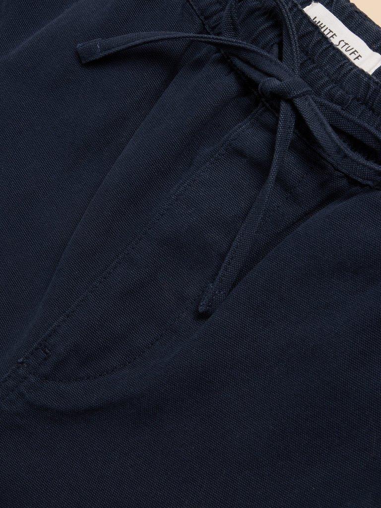 Palmer Drawstring Chino in DARK NAVY - FLAT DETAIL