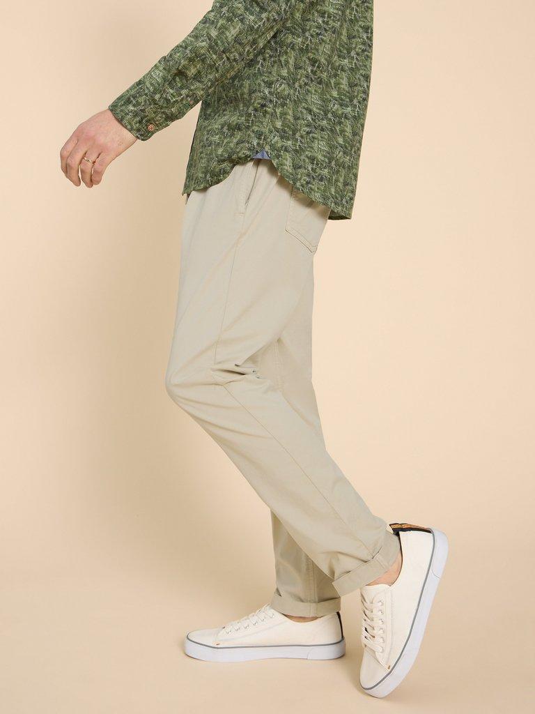 Palmer Drawstring Chino in LGT NAT - LIFESTYLE