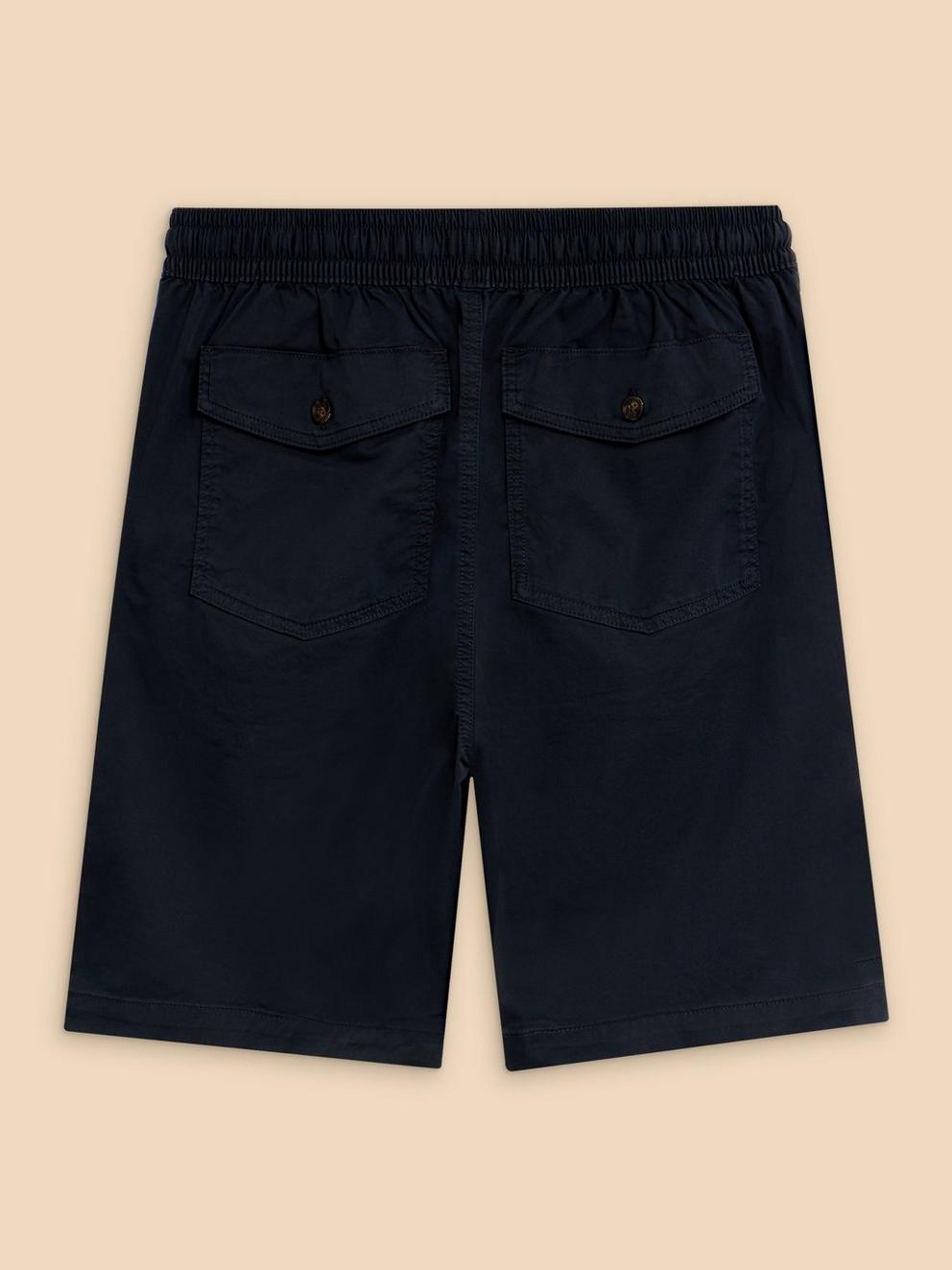 Palmer Drawstring Short in DARK NAVY - FLAT BACK