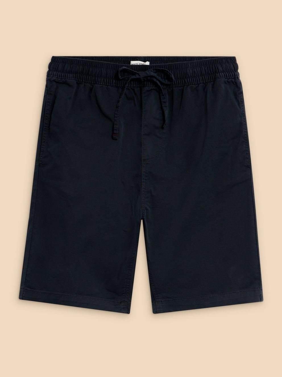 Palmer Drawstring Short in DARK NAVY - FLAT FRONT