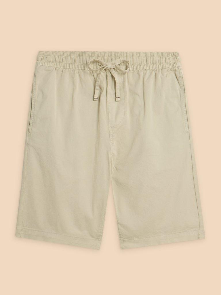 Palmer Drawstring Short in LGT NAT - FLAT FRONT