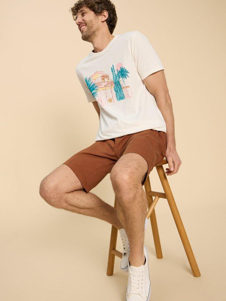 Palmer Drawstring Short in MID BROWN - LIFESTYLE