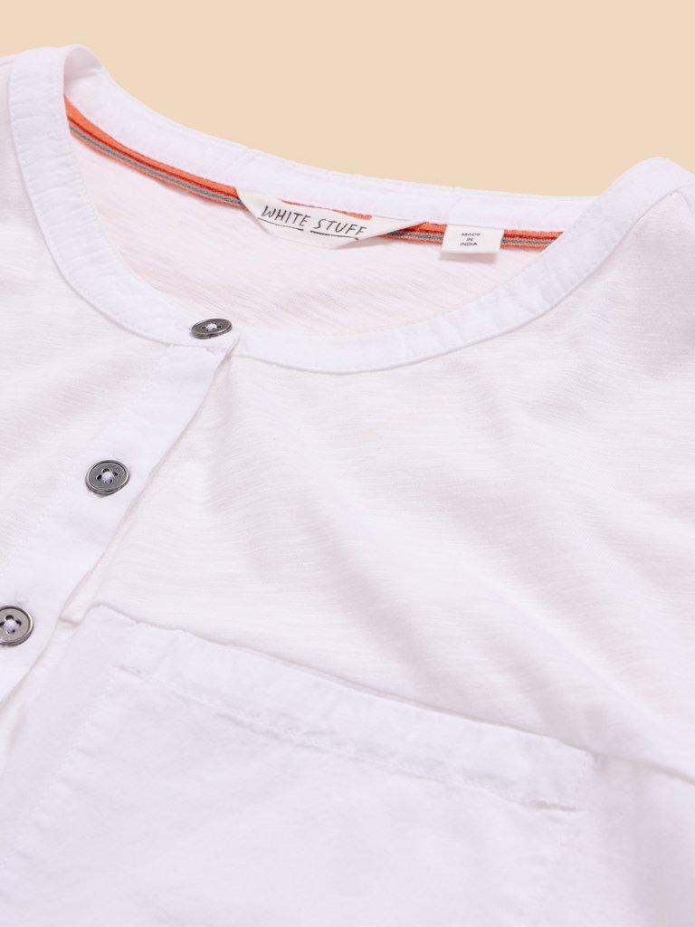 BETH JERSEY SHIRT in BRIL WHITE - FLAT DETAIL