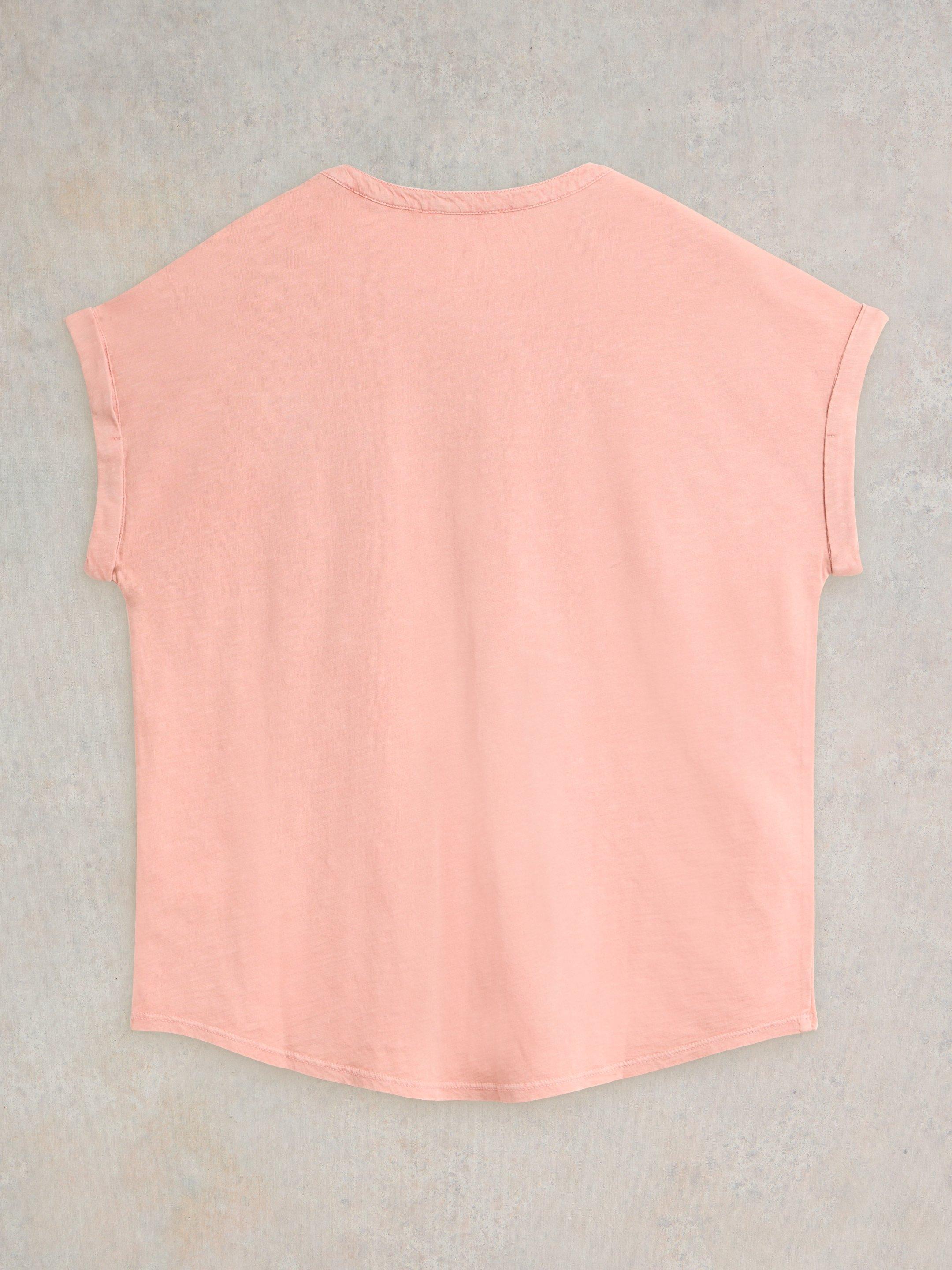 BETH JERSEY SHIRT in DUS PINK - FLAT BACK
