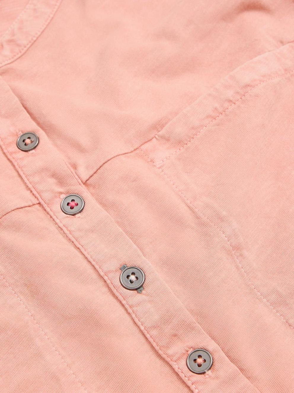 BETH JERSEY SHIRT in DUS PINK - FLAT DETAIL