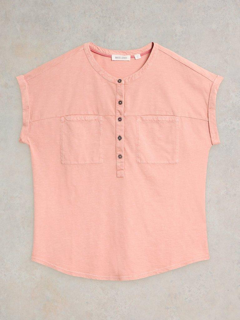 BETH JERSEY SHIRT in DUS PINK - FLAT FRONT