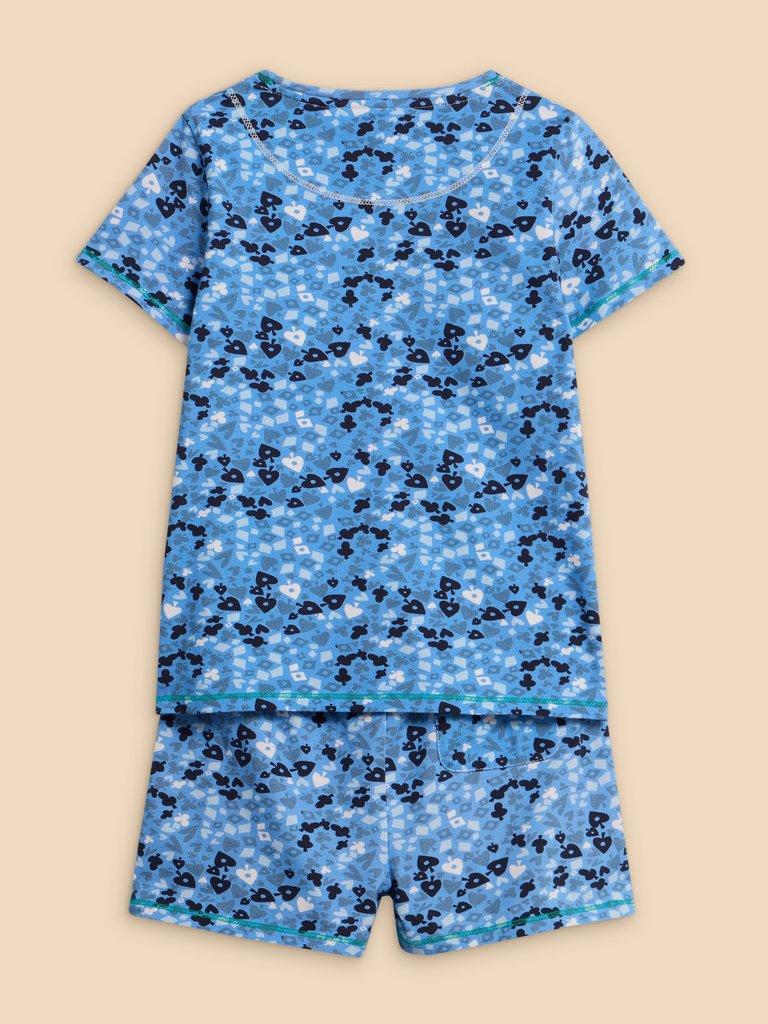 Camo short PJ Set in BLUE MLT - FLAT BACK