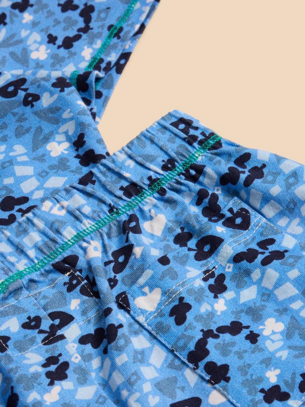 Camo short PJ Set in BLUE MLT - FLAT DETAIL