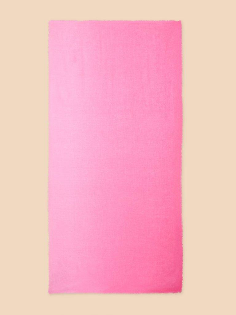 Penny Oversized Plain Scarf in BRT PINK - FLAT BACK