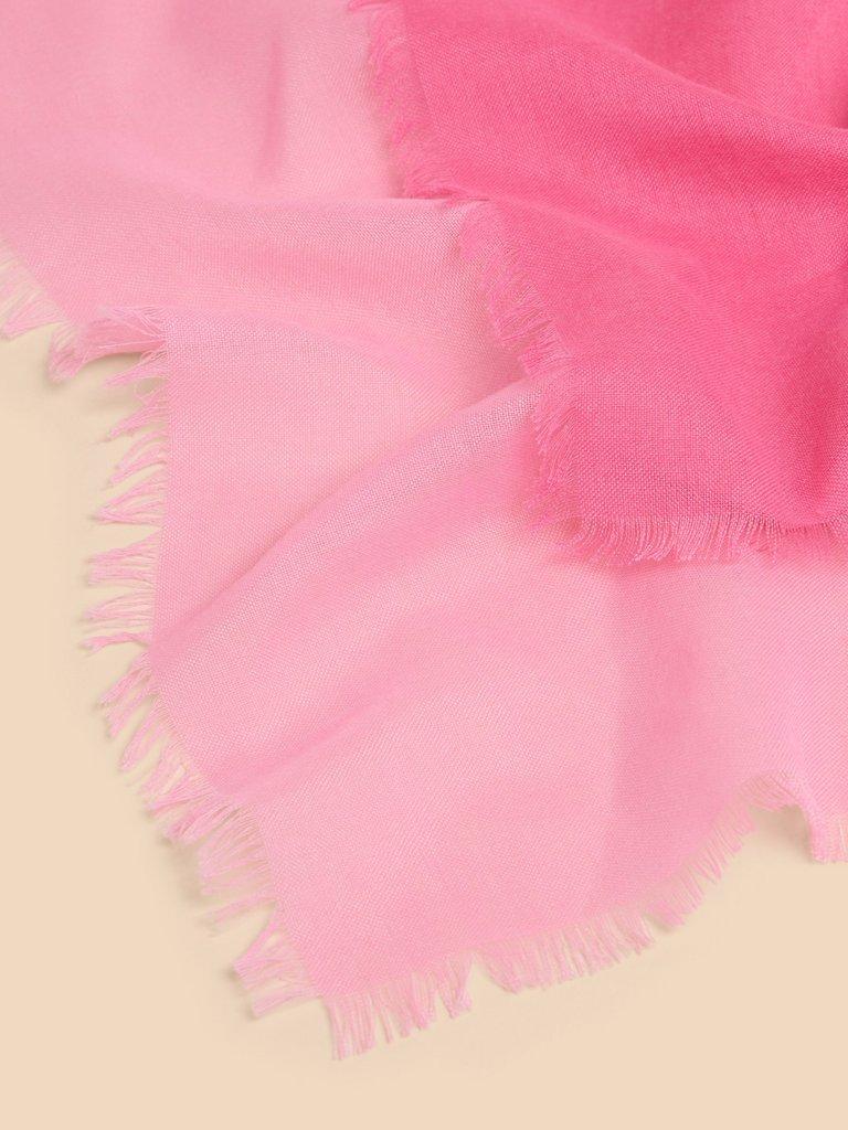 Penny Oversized Plain Scarf in BRT PINK - FLAT DETAIL