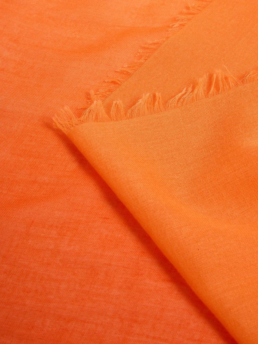 Penny Oversized Plain Scarf in MID ORANGE - FLAT DETAIL