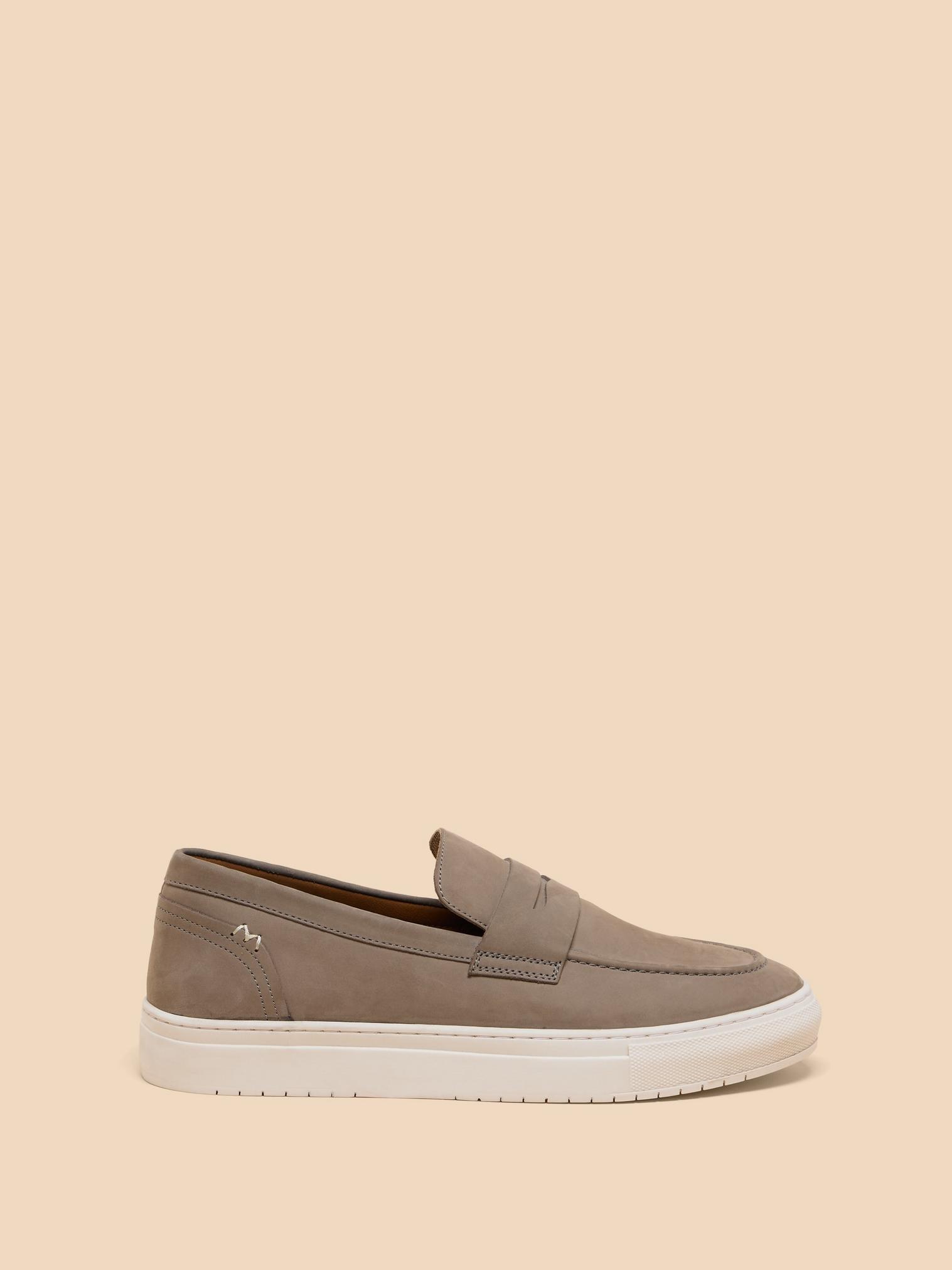 Lenny Leather Loafer in MID GREY - LIFESTYLE