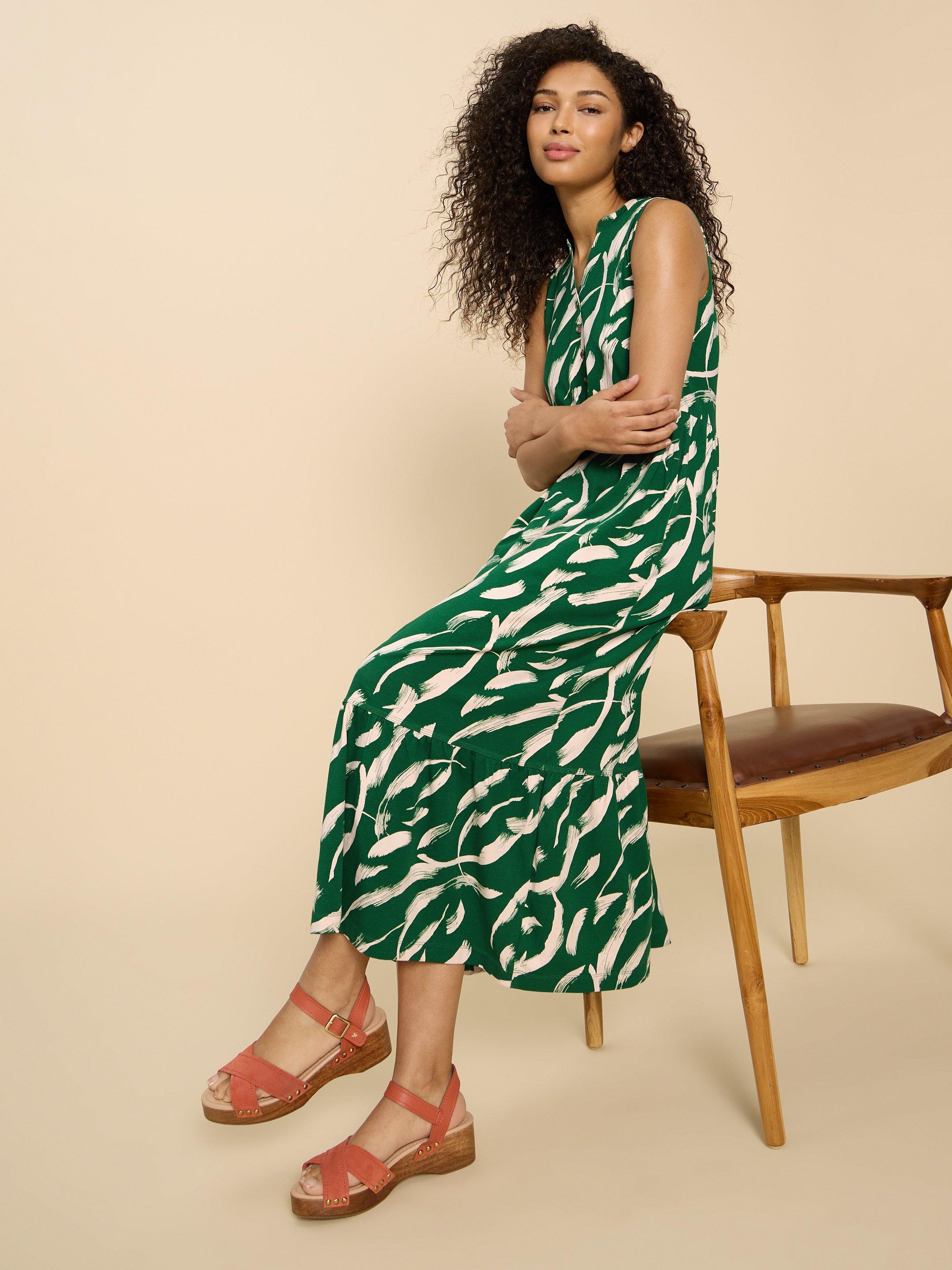 Sonia Jersey Maxi Dress in GREEN PR - LIFESTYLE