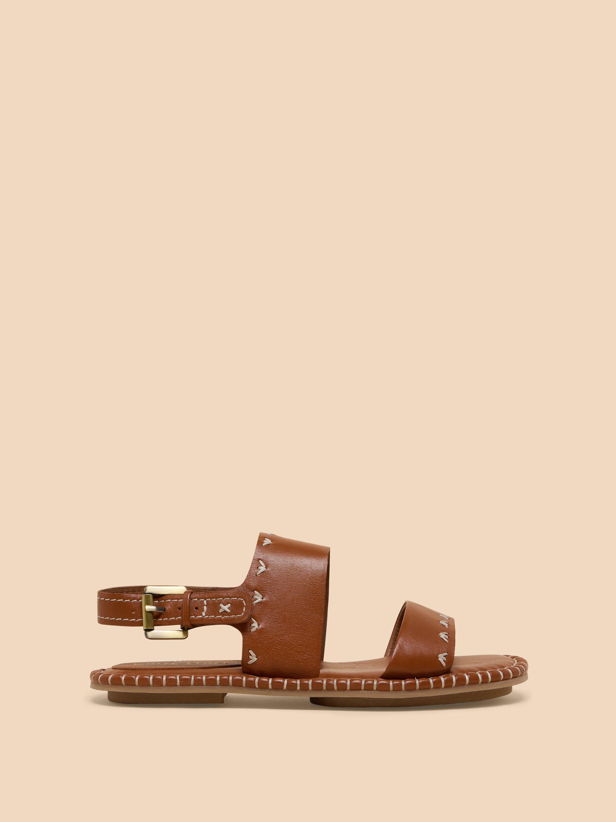 Sweetpea Leather Sandal in MID TAN - LIFESTYLE