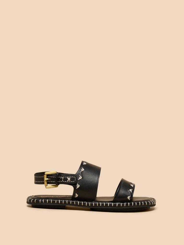 Sweetpea Leather Sandal in PURE BLK - LIFESTYLE