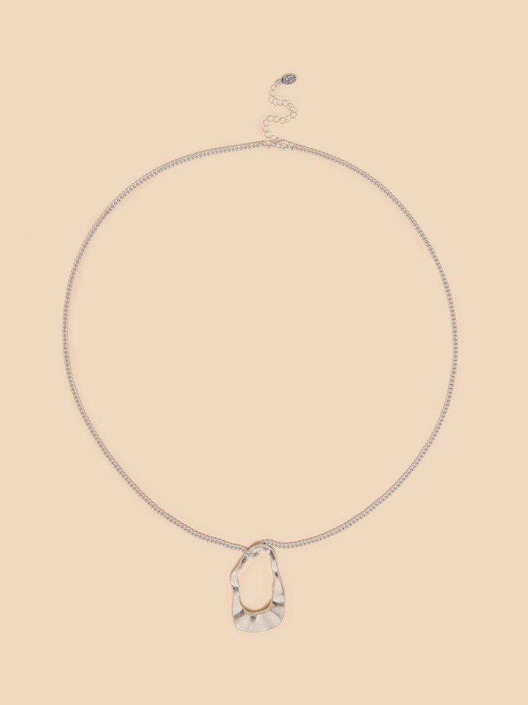 Amy Abstract Long Necklace in SLV TN MET - undefined