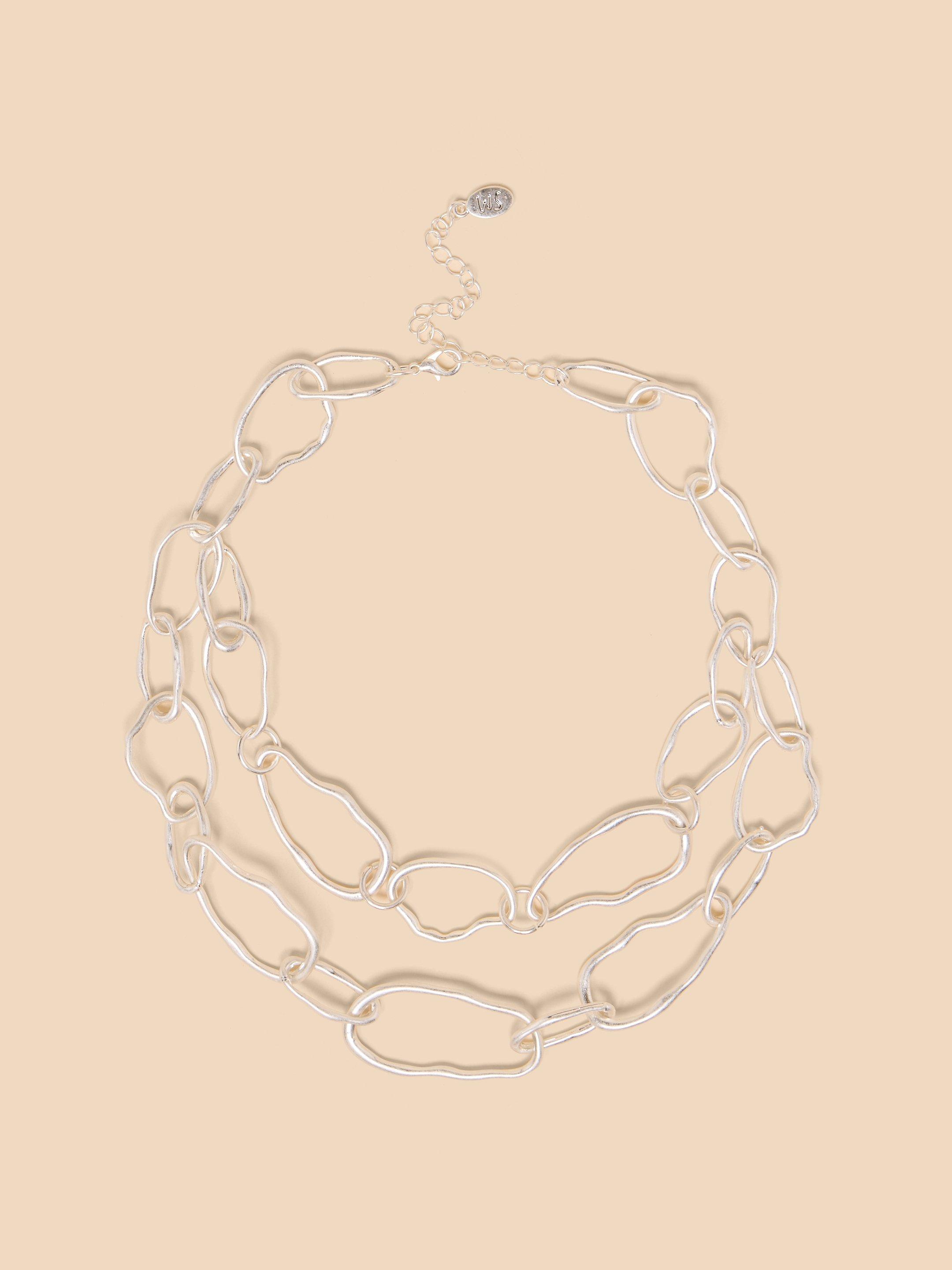 Amy Double Layer Necklace in SLV TN MET - LIFESTYLE
