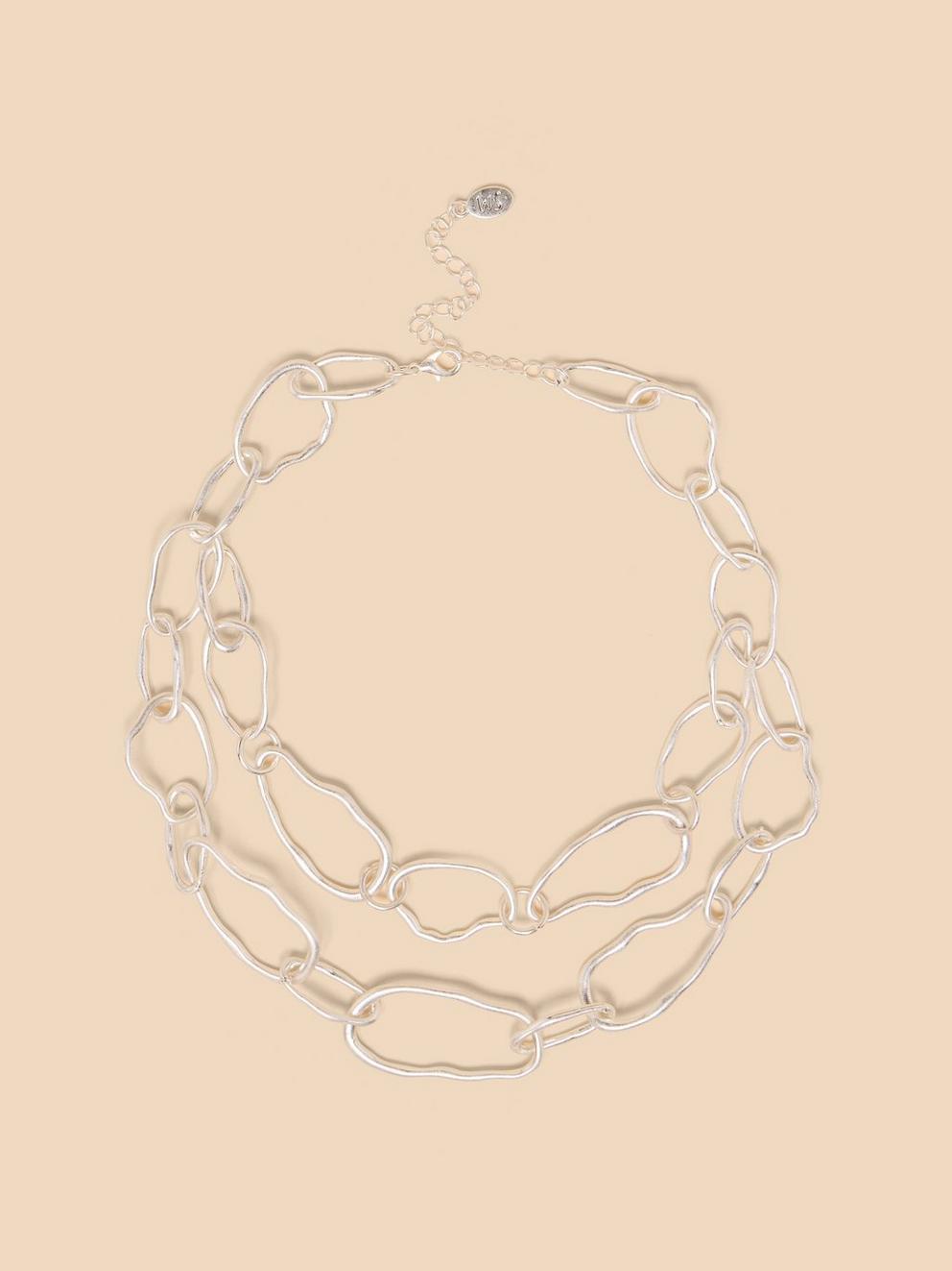 Amy Double Layer Necklace in SLV TN MET - LIFESTYLE