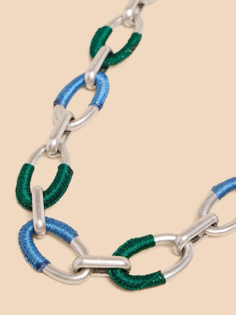 Una Link Necklace in SLV TN MET - FLAT DETAIL