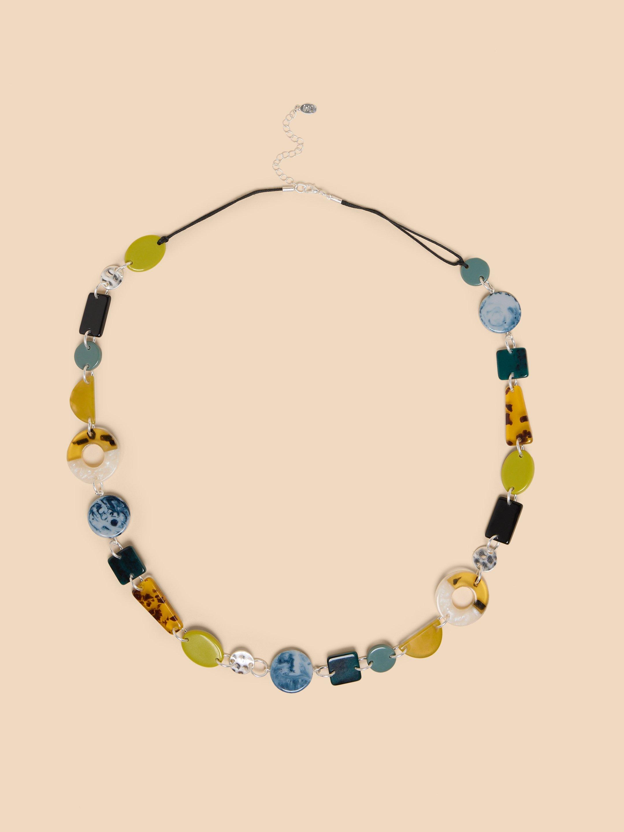 Eden Resin Station Necklace in CHART MLT - FLAT FRONT