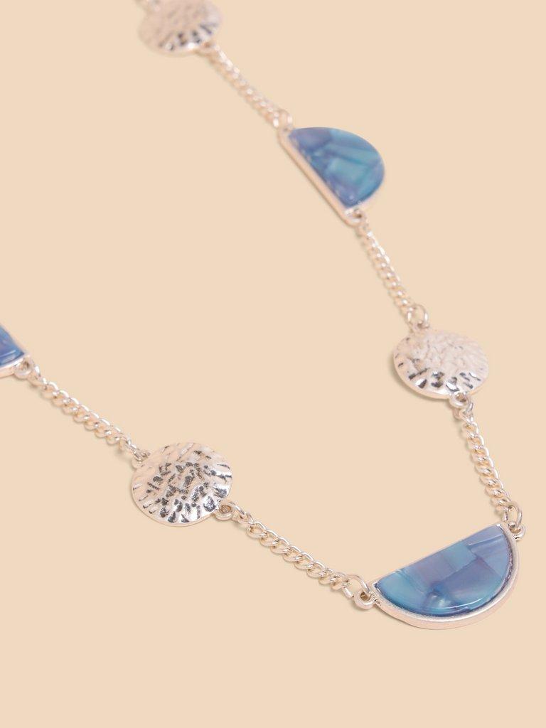 Ada Resin Station Necklace in BLUE MLT - FLAT DETAIL