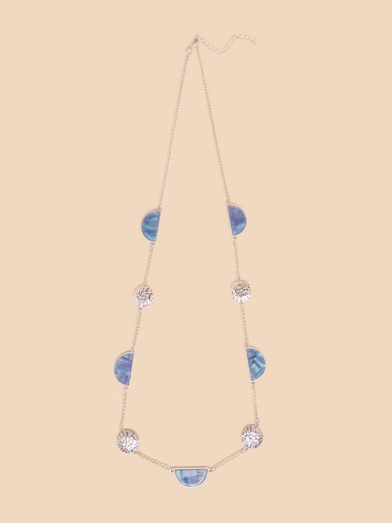 Ada Resin Station Necklace in BLUE MLT - FLAT FRONT