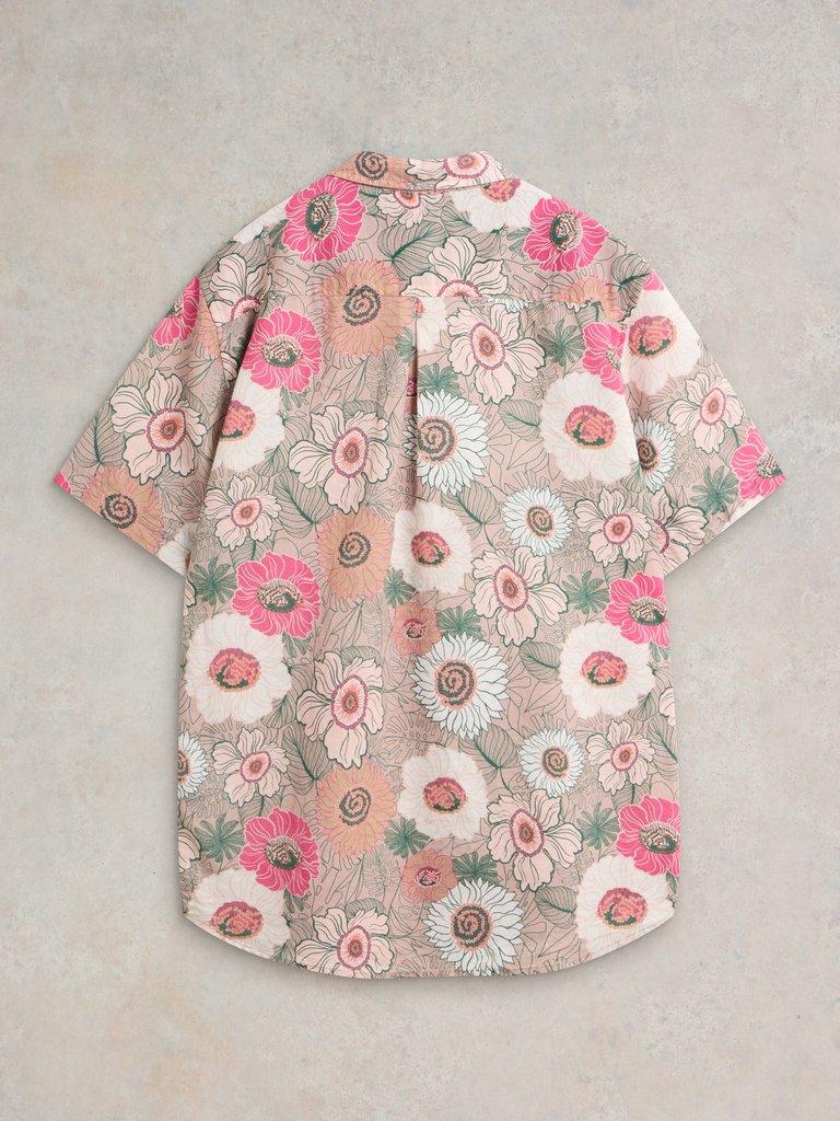 Botanical Printed SS Shirt in PINK PR - FLAT BACK