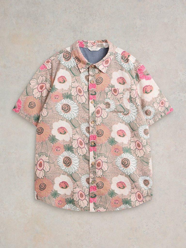 Botanical Printed SS Shirt in PINK PR - FLAT FRONT