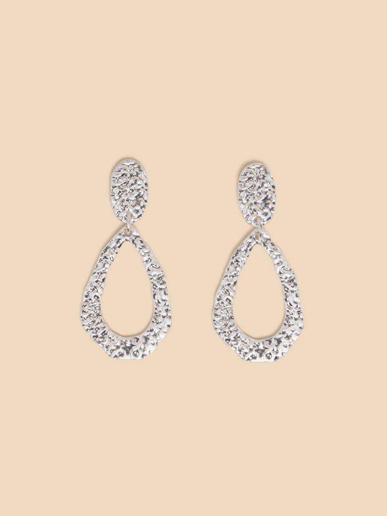 Mia Drop Earrings in SLV TN MET - FLAT FRONT