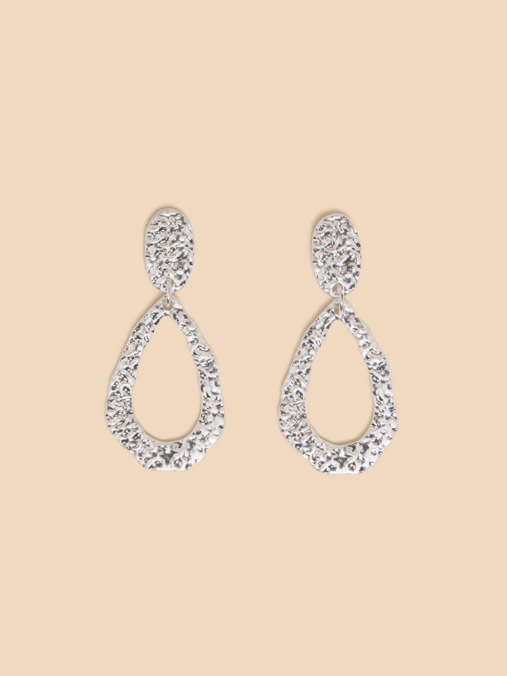 Mia Drop Earrings in SLV TN MET - FLAT FRONT