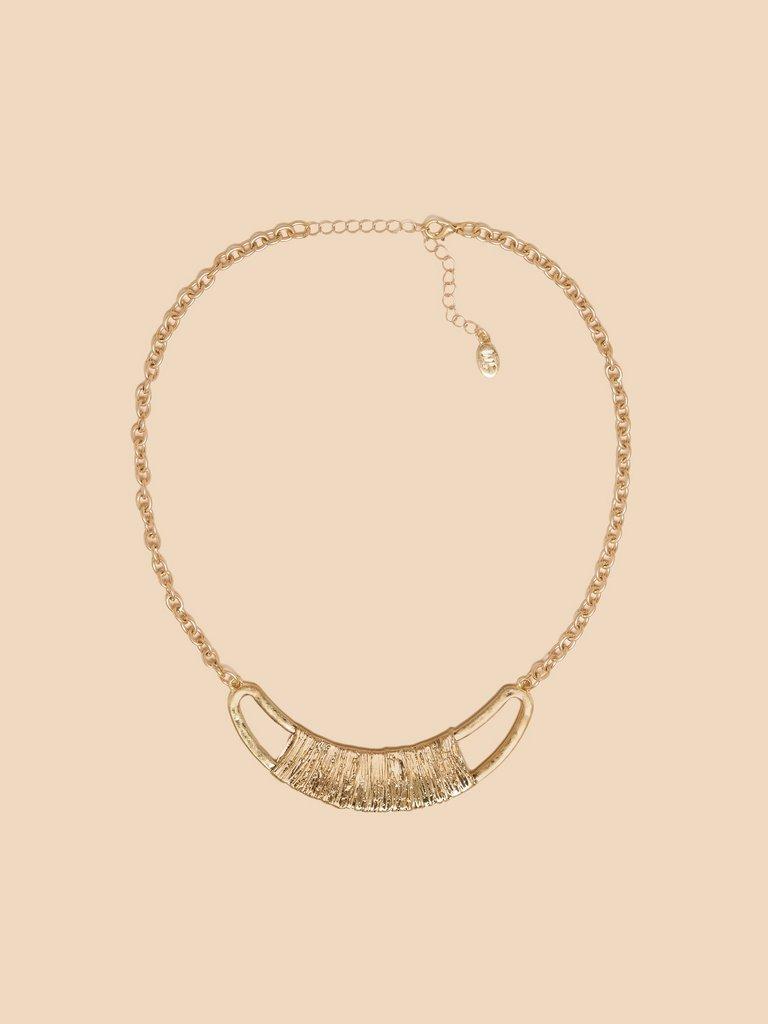 Mae Metal Wrap Necklace in GLD TN MET - FLAT FRONT