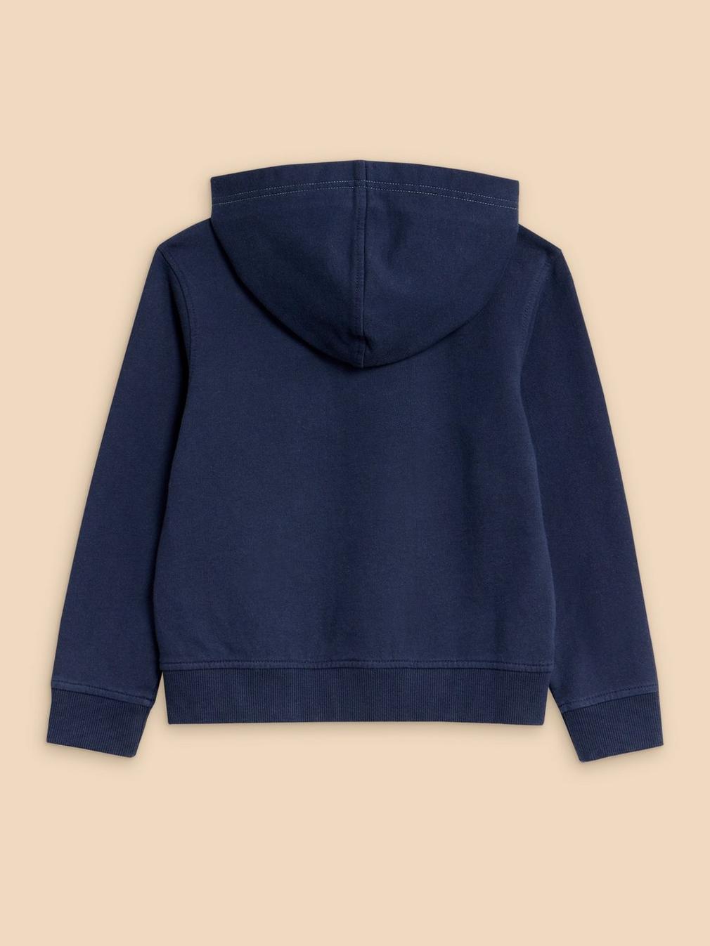 Frankie Graphic Hoodie in DARK NAVY - FLAT BACK