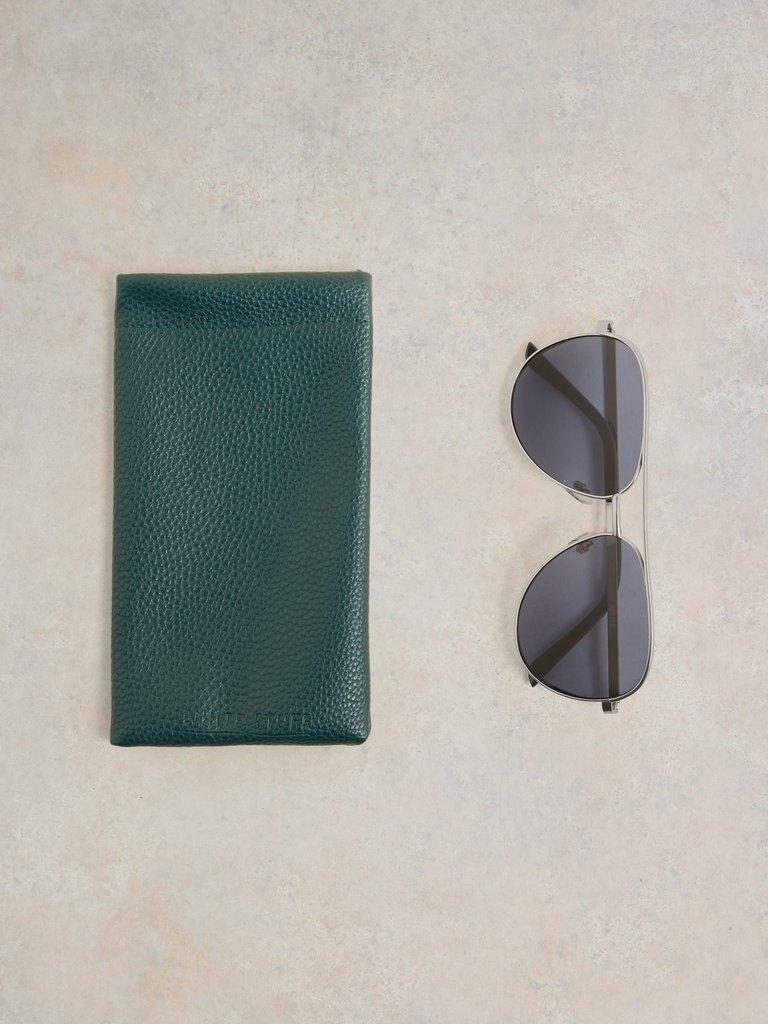 Hana Aviator Sunglasses in SLV TN MET - FLAT FRONT