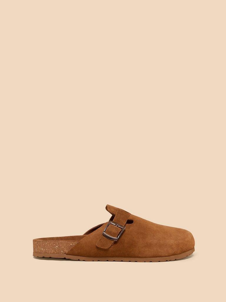 Freddy Suede Slip On Footbed in MID TAN - LIFESTYLE