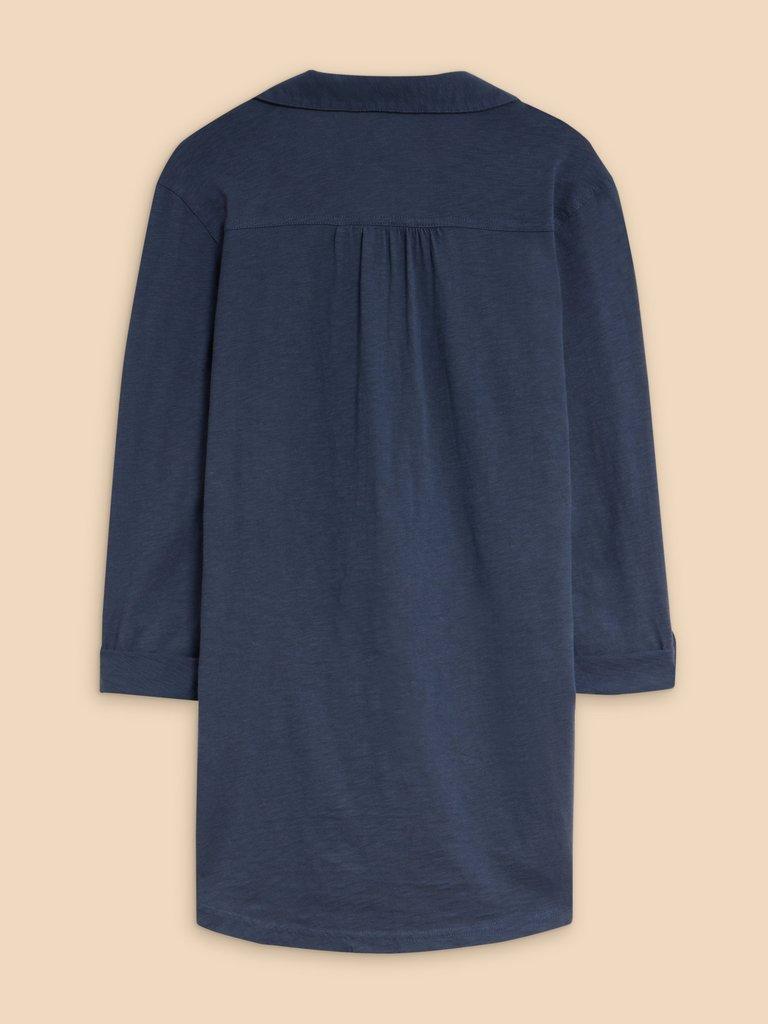 ANNIE LONGLINE SHIRT in FR NAVY - FLAT BACK