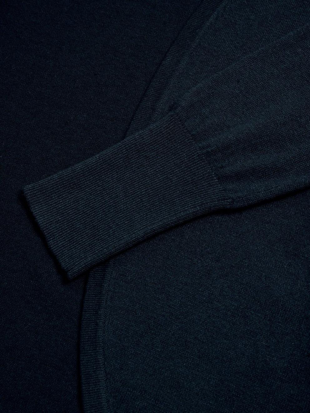 LEAH LONGLINE CARDI in DARK NAVY - FLAT DETAIL