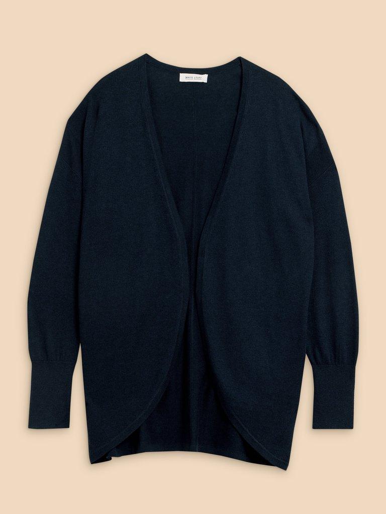 LEAH LONGLINE CARDI in DARK NAVY - FLAT FRONT