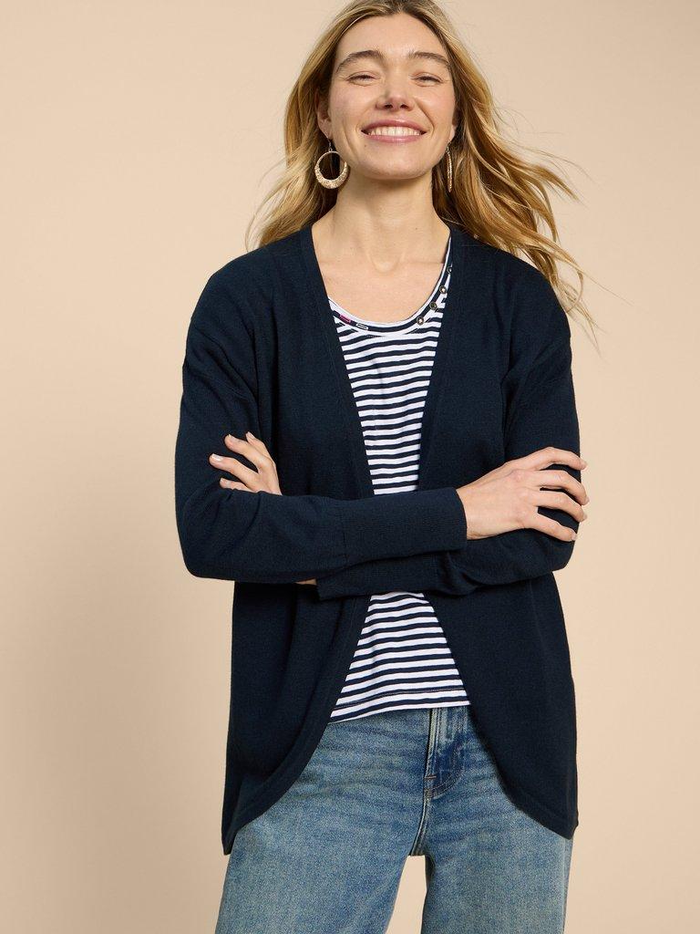 LEAH LONGLINE CARDI in DARK NAVY | White Stuff