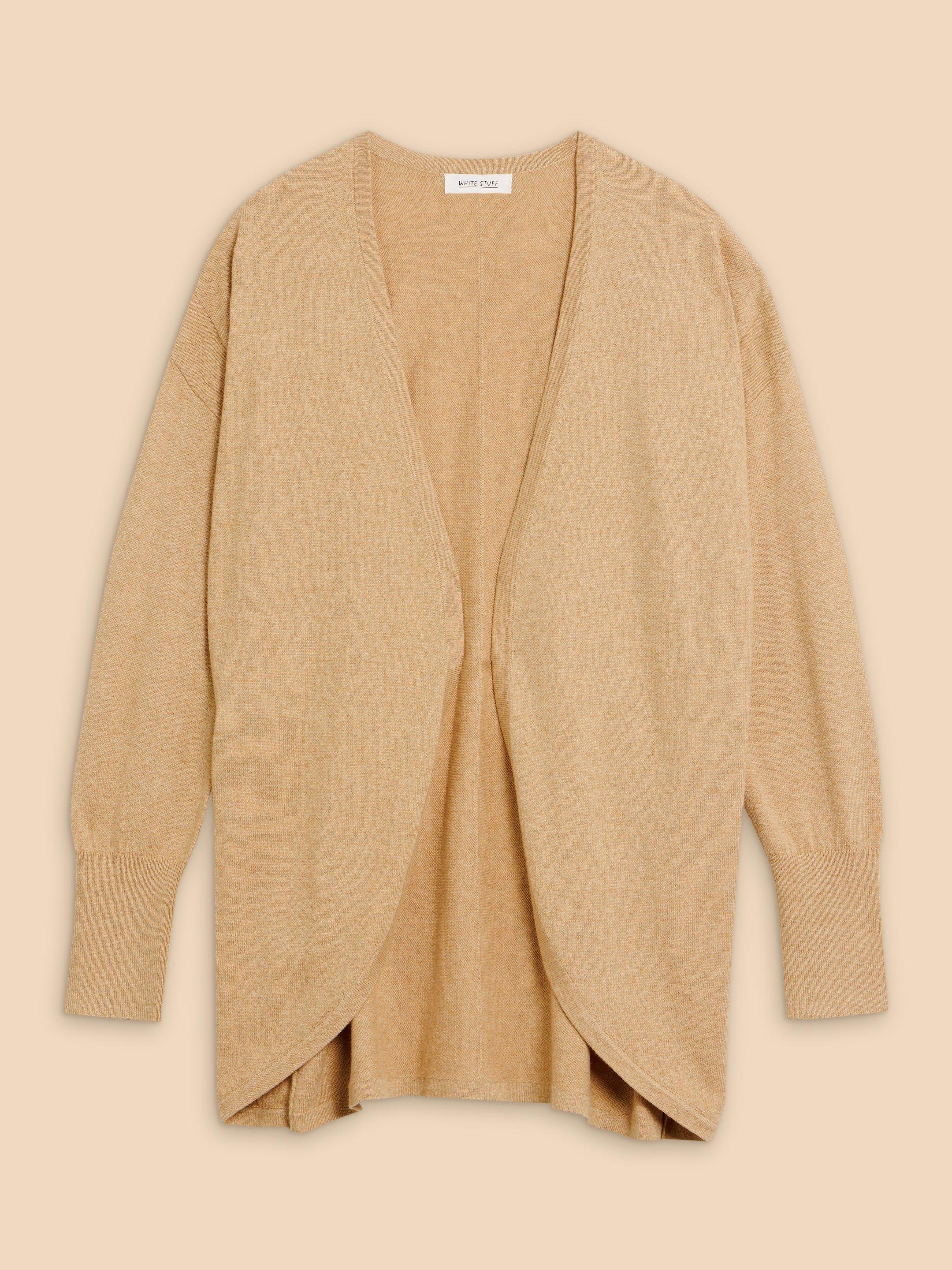 LEAH LONGLINE CARDI in LGT NAT - FLAT FRONT