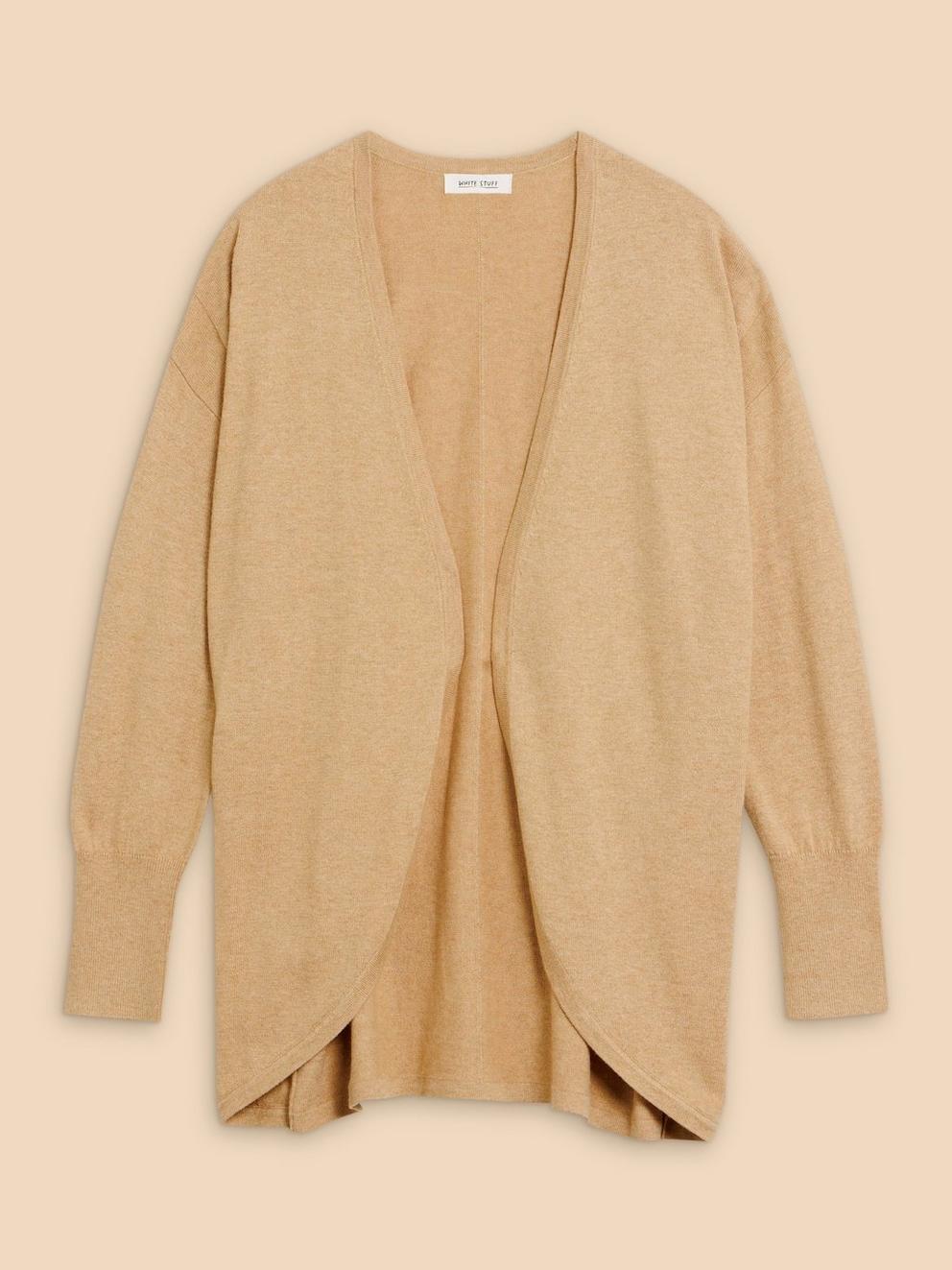 LEAH LONGLINE CARDI in LGT NAT - FLAT FRONT