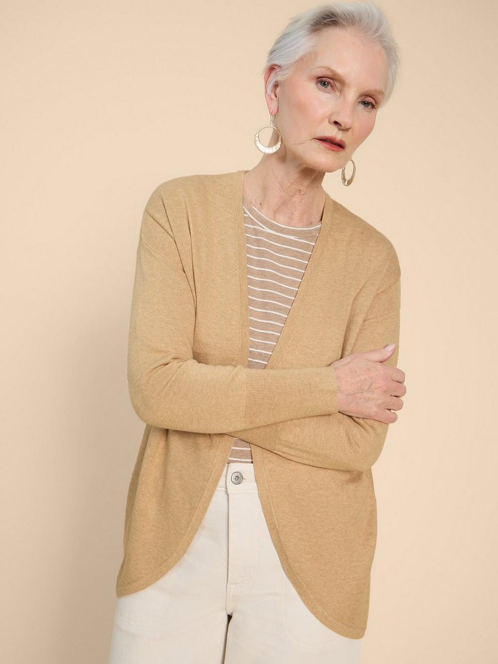 LEAH LONGLINE CARDI in LGT NAT - LIFESTYLE