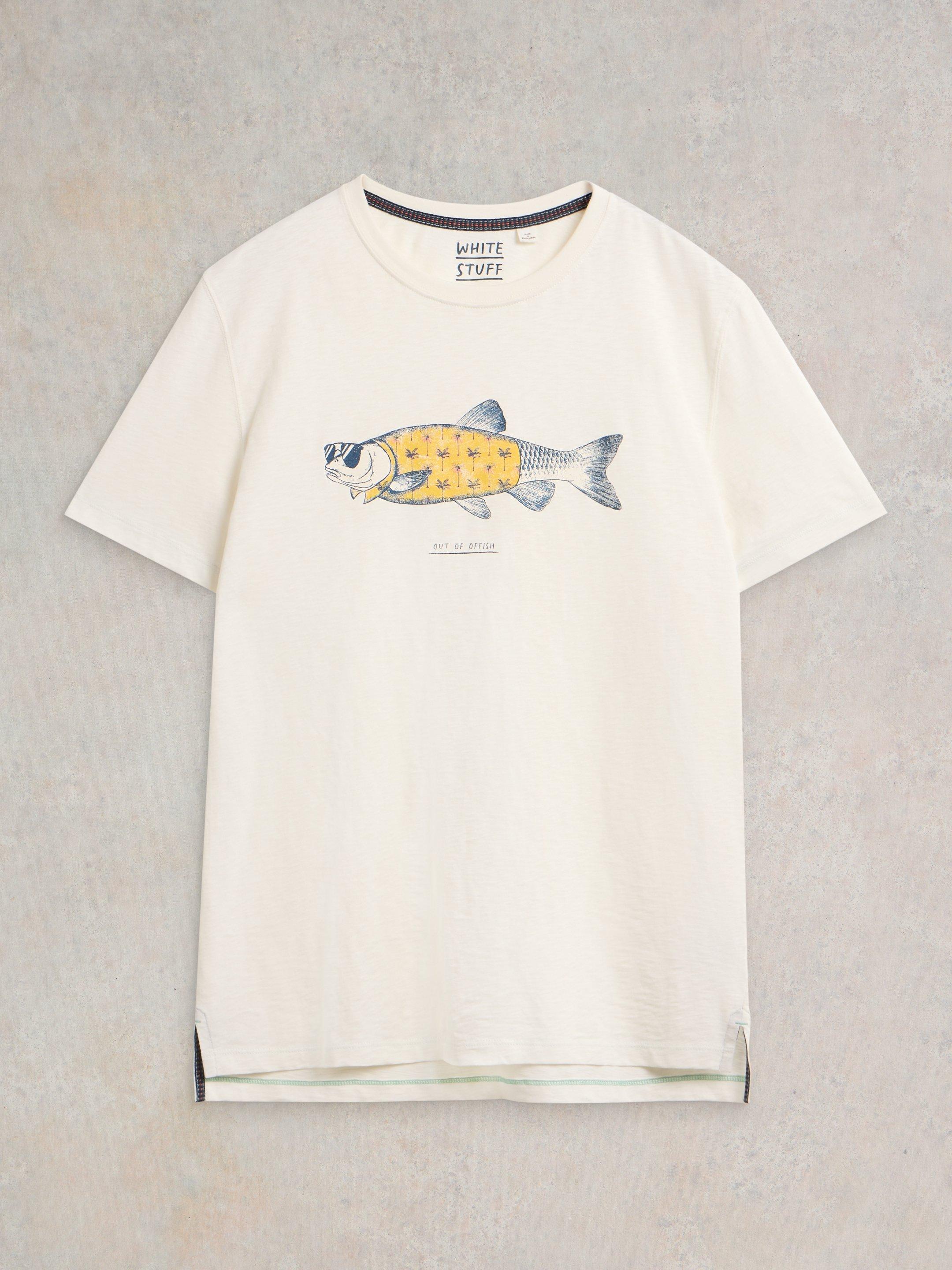 Out of Offish Graphic Tee in WHITE PR - FLAT FRONT