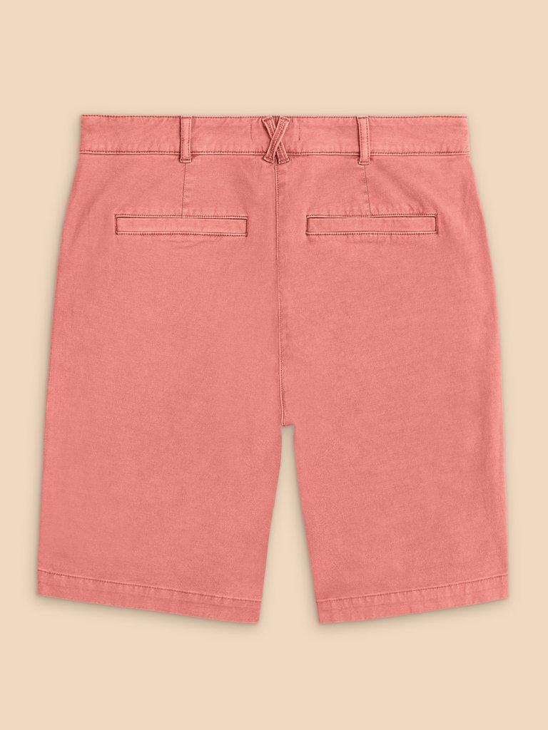 TABBIE CHINO SHORT in DK RED - FLAT BACK