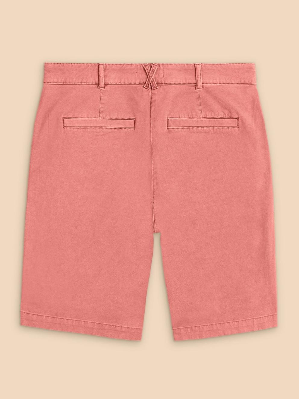 TABBIE CHINO SHORT in DK RED - FLAT BACK