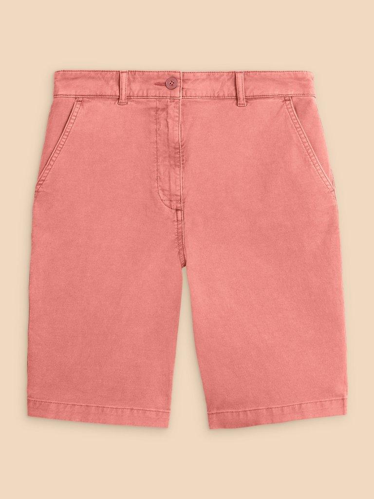 TABBIE CHINO SHORT in DK RED - FLAT FRONT