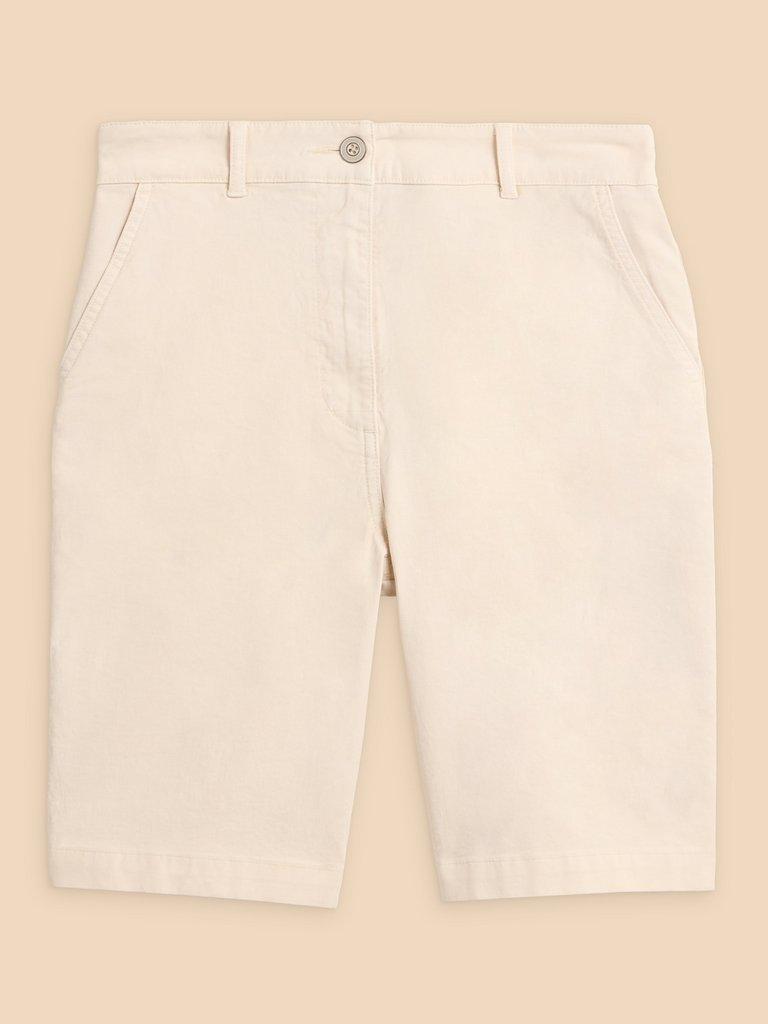 TABBIE CHINO SHORT in LGT NAT - FLAT FRONT